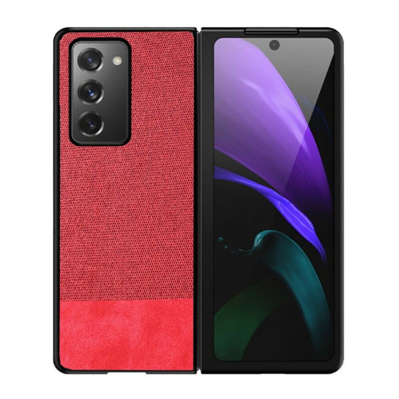 Θήκη Samsung Galaxy Z Fold 2 Faux Δέρμα Και Ύφασμα