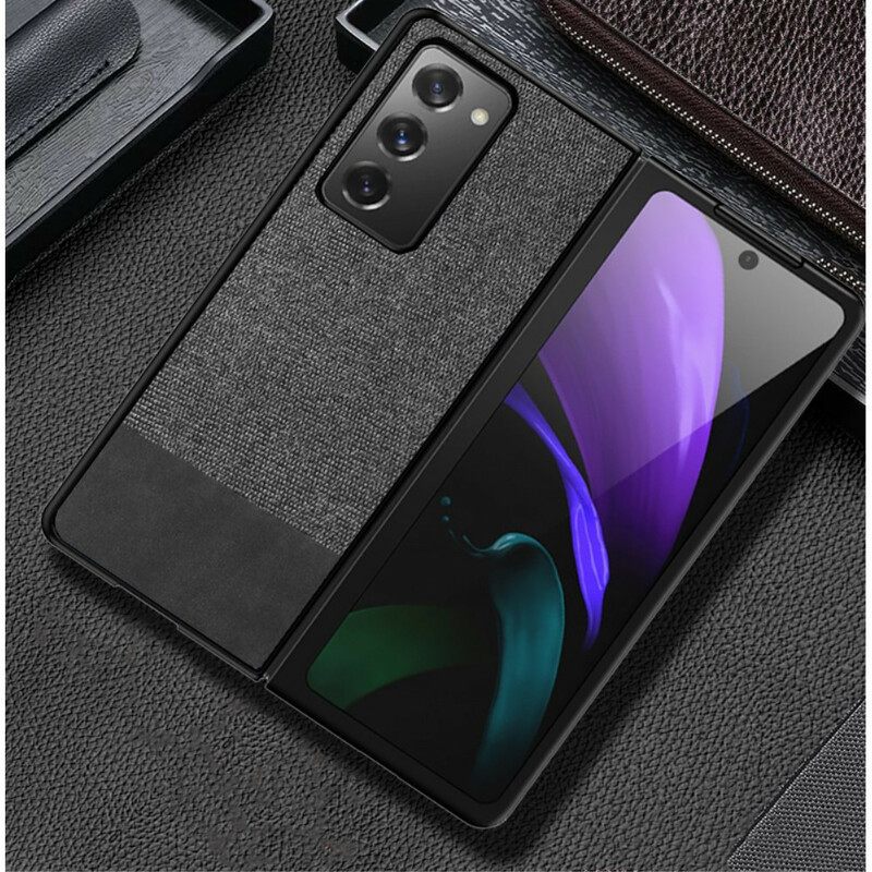 Θήκη Samsung Galaxy Z Fold 2 Faux Δέρμα Και Ύφασμα