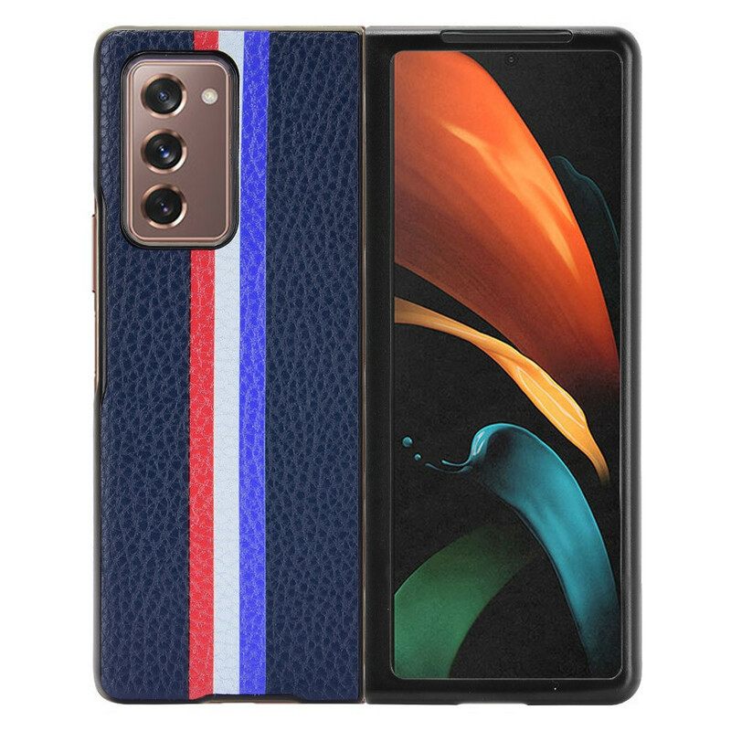 Θήκη Samsung Galaxy Z Fold 2 Faux Δέρμα Tricolor Litchi