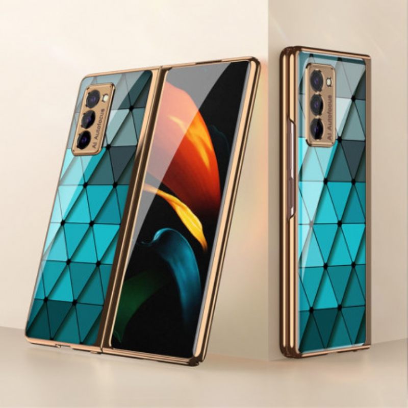 Θήκη Samsung Galaxy Z Fold 2 Τρίγωνα Από Σκληρυμένο Γυαλί Gkk