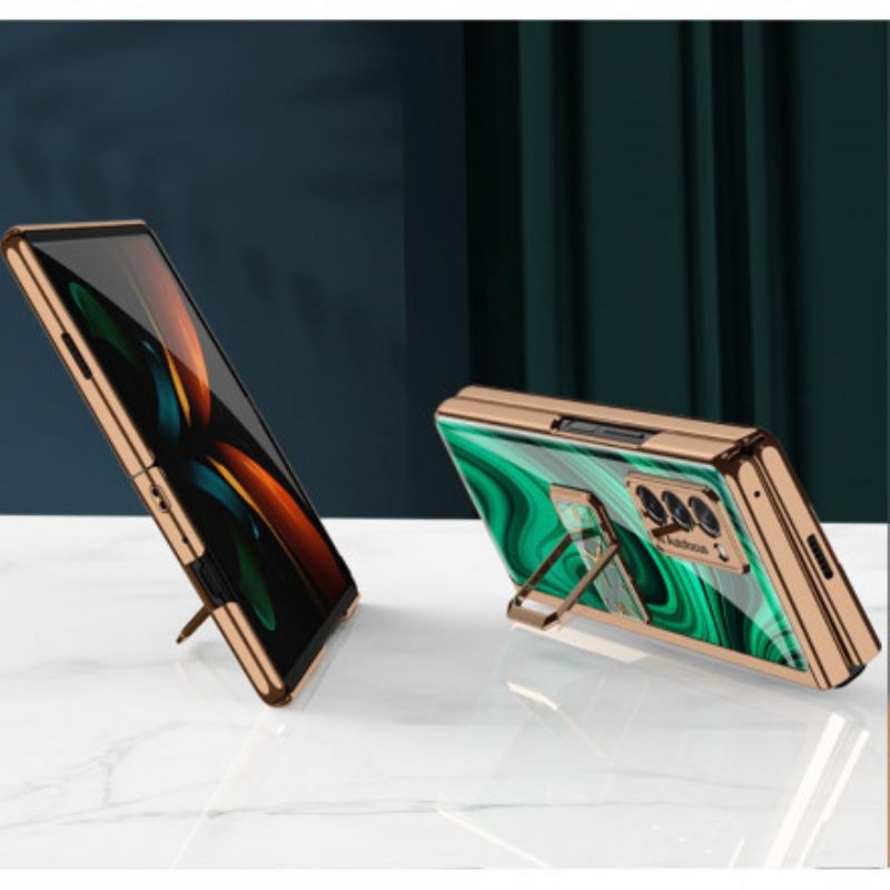 Θήκη Samsung Galaxy Z Fold 2 Vintage Ρολόι Και Gkk Stand