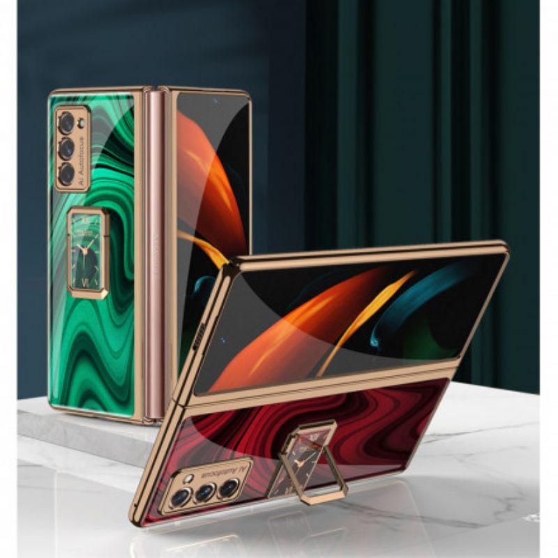 Θήκη Samsung Galaxy Z Fold 2 Vintage Ρολόι Και Gkk Stand