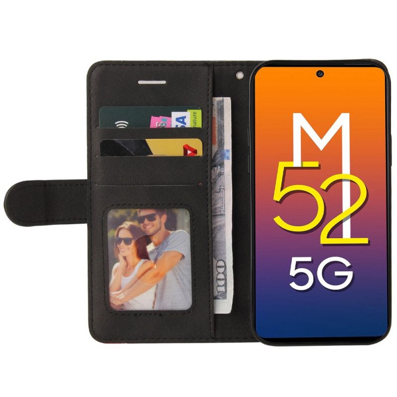 Θήκη Flip Samsung Galaxy M52 5G με κορδονι Lanyard Ink Line