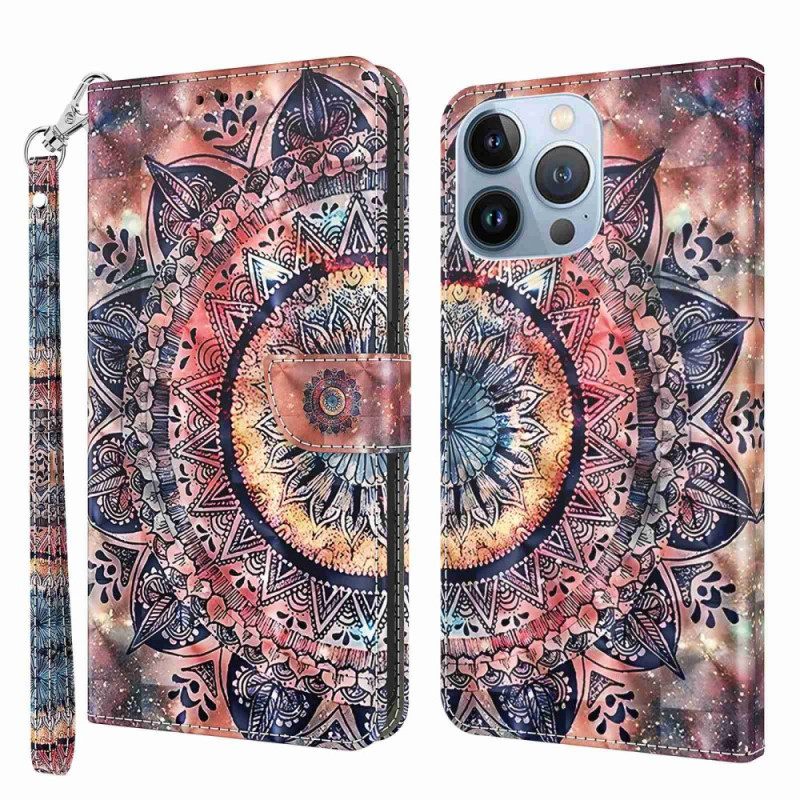 Κάλυμμα iPhone 14 με κορδονι Pro Colorful Strappy Mandala