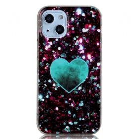 Θήκη iPhone 14 Glitter Heart