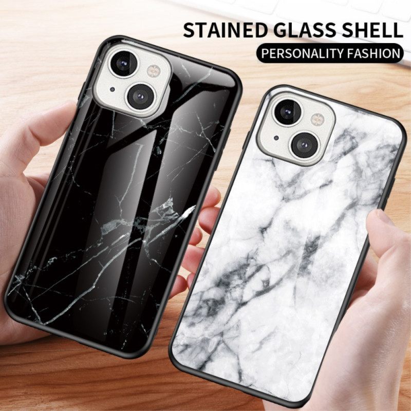 Θήκη iPhone 14 Μάρμαρο Tempered Glass