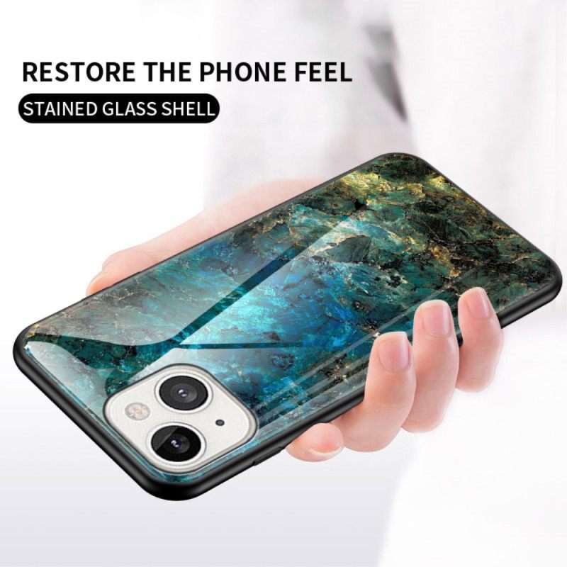 Θήκη iPhone 14 Μάρμαρο Tempered Glass