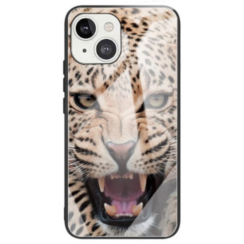 θηκη κινητου iPhone 14 Leopard Tempered Glass