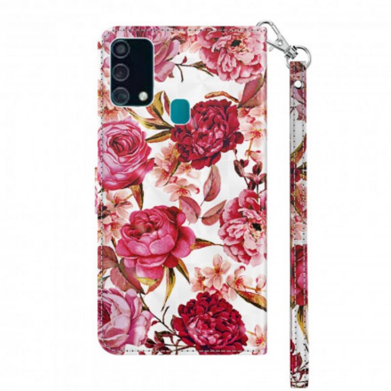 Κάλυμμα Samsung Galaxy A32 5G Light Spot Roses Με Κορδόνι