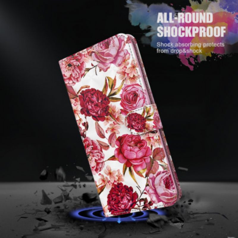 Κάλυμμα Samsung Galaxy A32 5G Light Spot Roses Με Κορδόνι