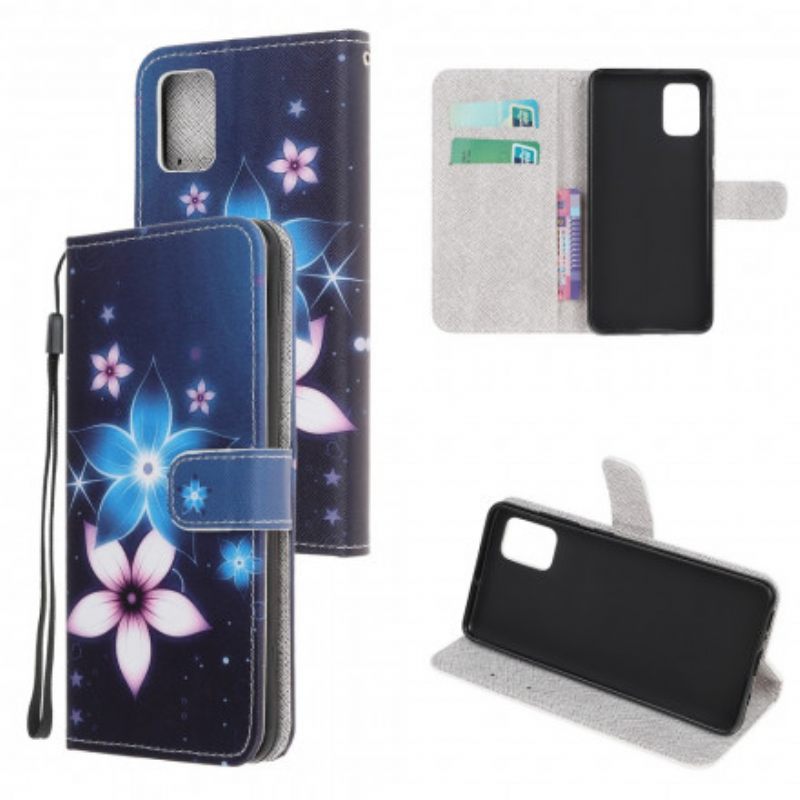 Κάλυμμα Samsung Galaxy A32 5G με κορδονι Λουλούδια Lunar Strap