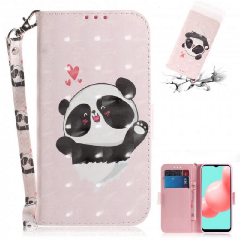 Κάλυμμα Samsung Galaxy A32 5G με κορδονι Panda Love With Lanyard