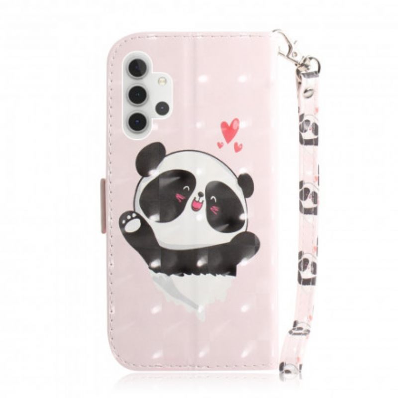 Κάλυμμα Samsung Galaxy A32 5G με κορδονι Panda Love With Lanyard