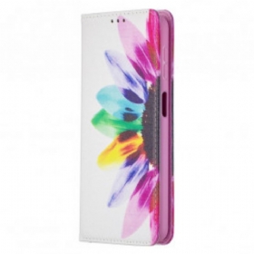 θηκη κινητου Samsung Galaxy A32 5G Θήκη Flip Ακουαρέλα Λουλούδι