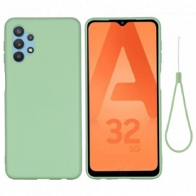 Θήκη Samsung Galaxy A32 5G Υγρή Σιλικόνη Με Κορδόνι