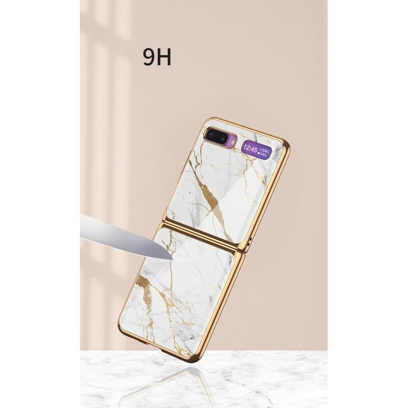 θηκη κινητου Samsung Galaxy Z Flip Θήκη Flip Gkk Marble Style