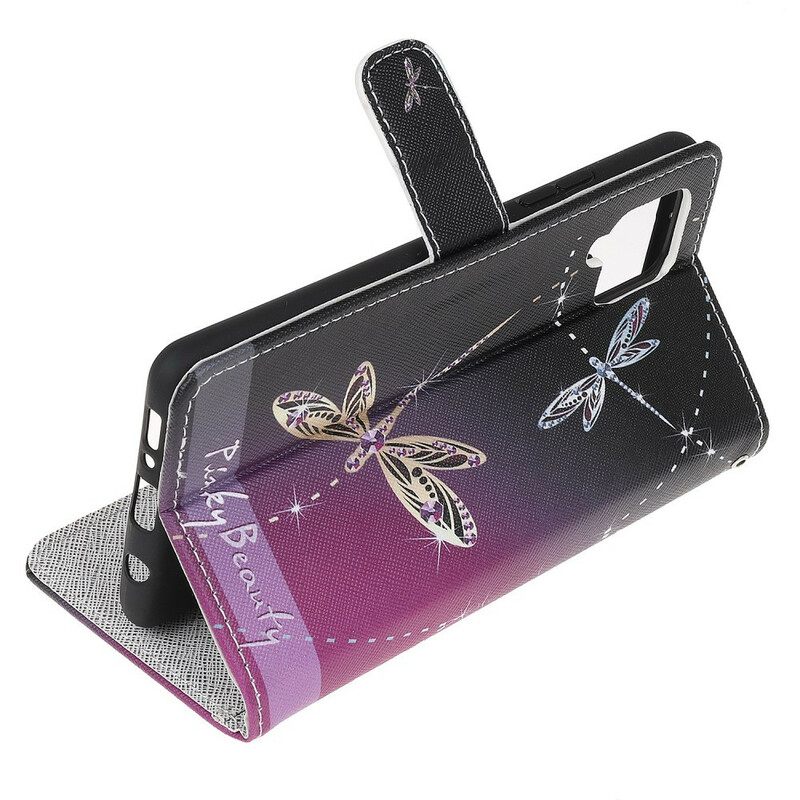 Κάλυμμα Samsung Galaxy M12 / A12 με κορδονι Strappy Dragonflies