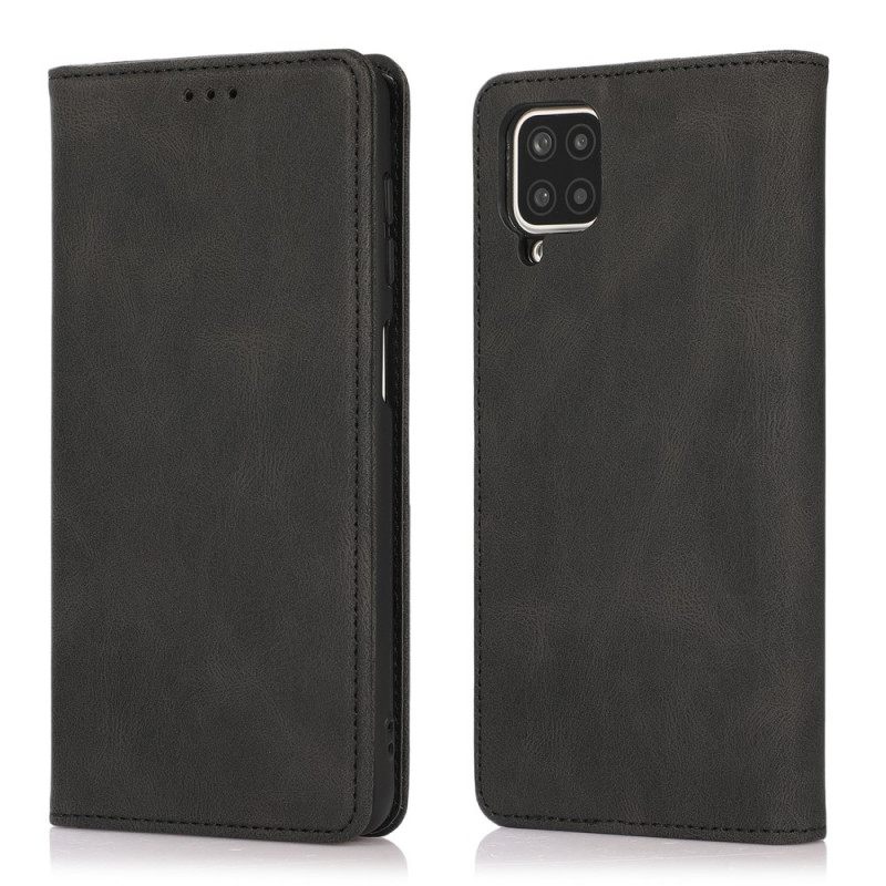 θηκη κινητου Samsung Galaxy M12 / A12 Θήκη Flip Εφέ Silky Touch Leather