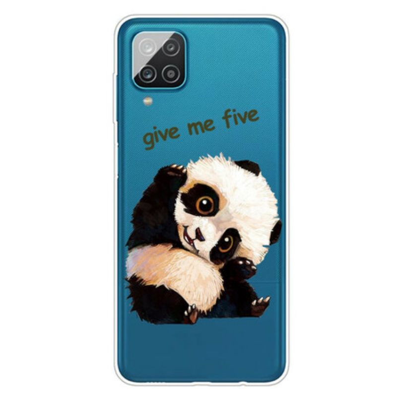 Θήκη Samsung Galaxy M12 / A12 Χωρίς Ραφή Panda Give Me Five