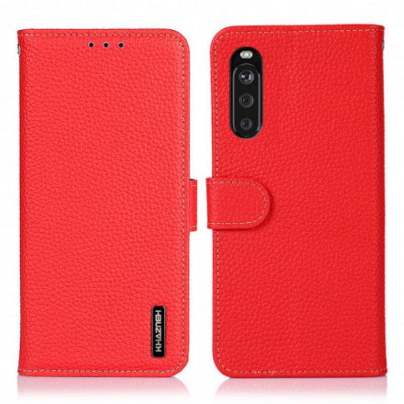 Κάλυμμα Sony Xperia 5 III Khazneh Lychee Leather