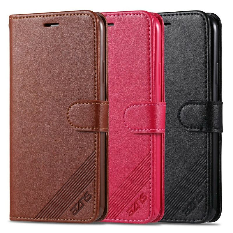 Κάλυμμα iPhone 12 / 12 Pro Azns Faux Leather