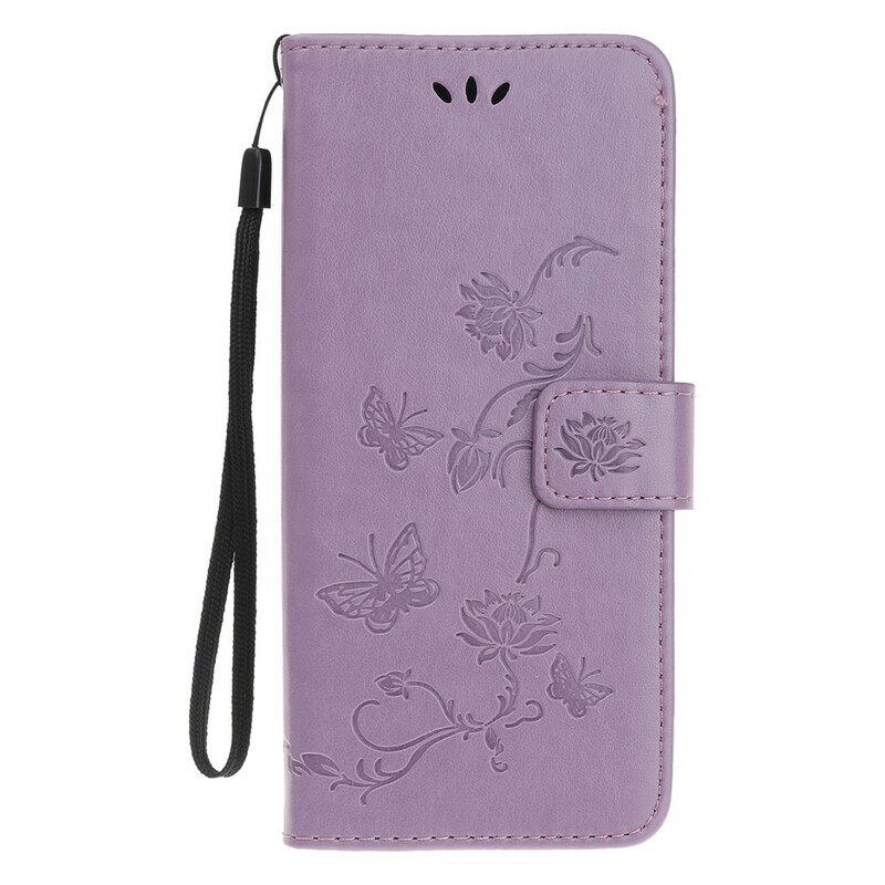 Κάλυμμα iPhone 12 / 12 Pro με κορδονι Strappy Floral