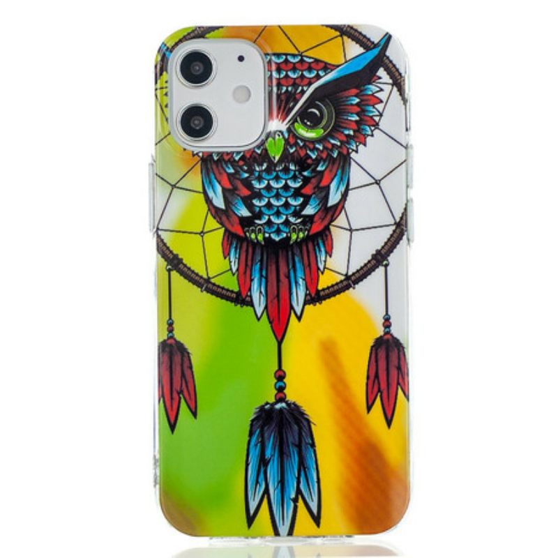 Θήκη iPhone 12 / 12 Pro Fluorescent Dream Catcher Κουκουβάγιας