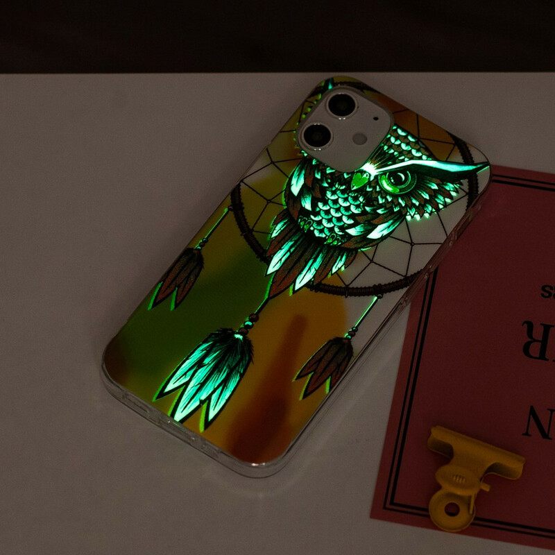 Θήκη iPhone 12 / 12 Pro Fluorescent Dream Catcher Κουκουβάγιας