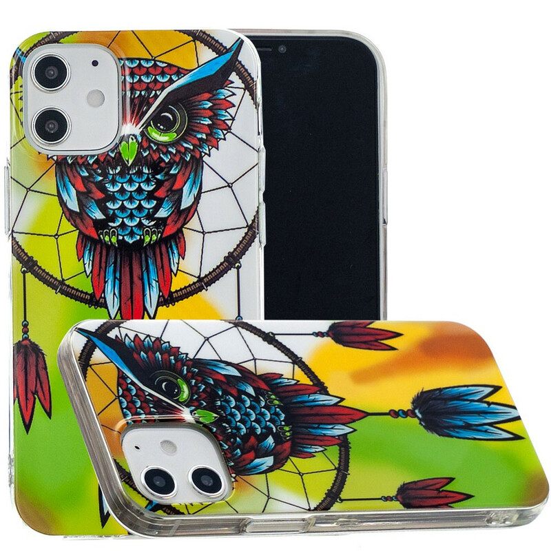 Θήκη iPhone 12 / 12 Pro Fluorescent Dream Catcher Κουκουβάγιας