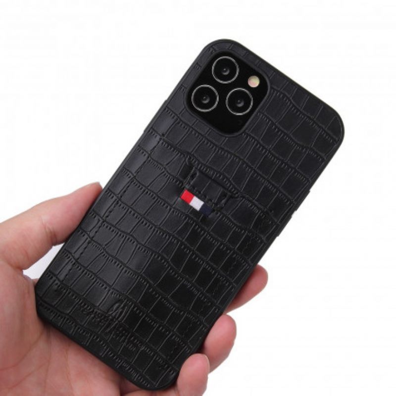 Θήκη iPhone 12 / 12 Pro Θήκη Κάρτας Crocodile Skin Style