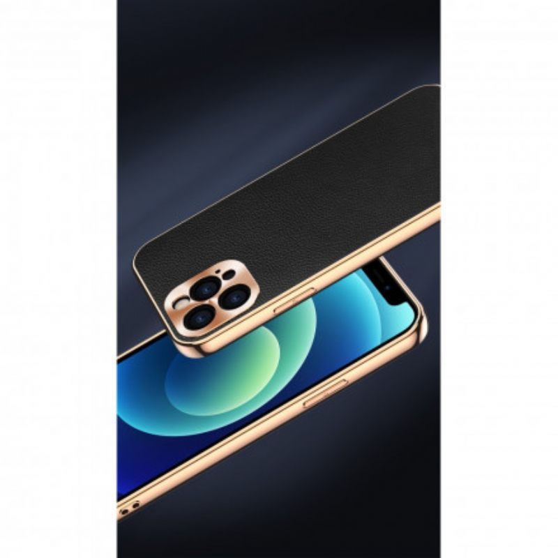 θηκη κινητου iPhone 12 / 12 Pro προστασίας Προστασία Μονάδας Φωτογραφιών Από Γνήσιο Δέρμα