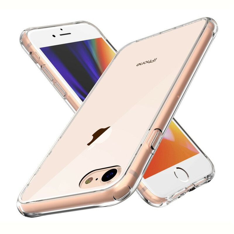 θηκη κινητου iPhone SE 3 / SE 2 / 8 / 7 Διαφανές Leeu Γυαλί Και Ακρυλικό