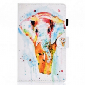 δερματινη θηκη Samsung Galaxy Tab A7 (2020) Ακουαρέλα Ελέφαντα
