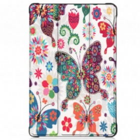 θηκη κινητου Samsung Galaxy Tab A7 (2020) Βελτιωμένες Πεταλούδες Και Λουλούδια