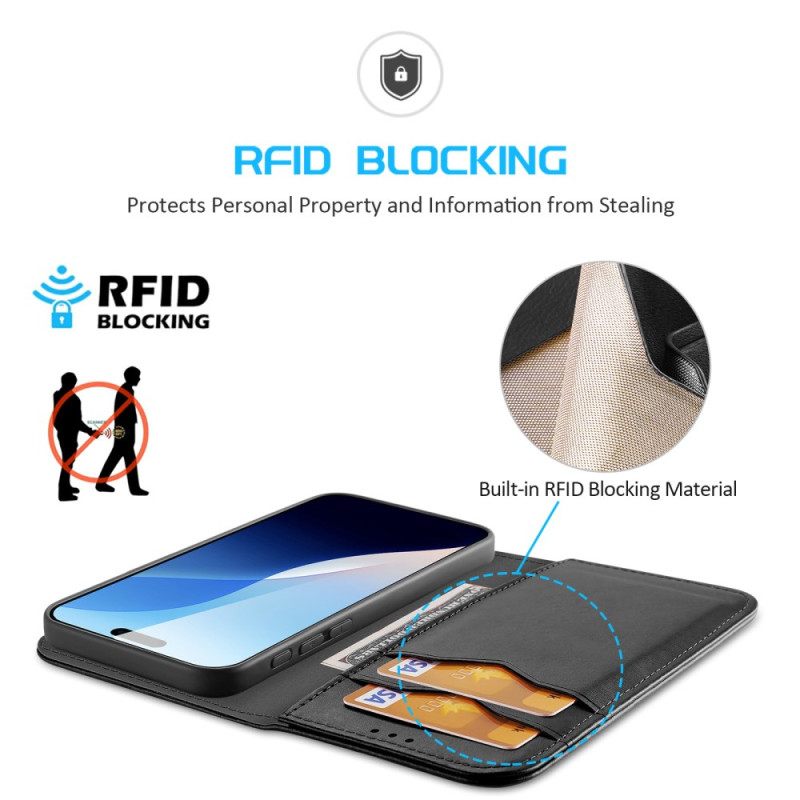 Δερματινη Θηκη iPhone 16 Pro Max Μπλοκάρισμα Rfid Hivo Series Dux Ducis