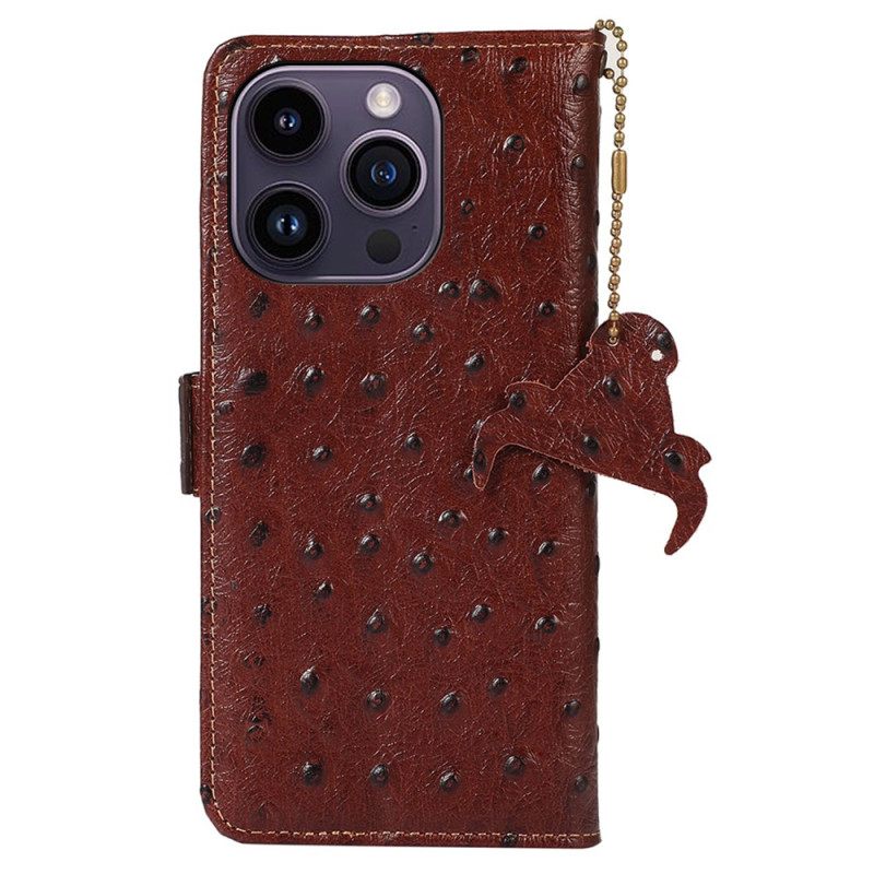 Δερματινη Θηκη iPhone 16 Pro Max Premium Texture Leather Σιλικόνης