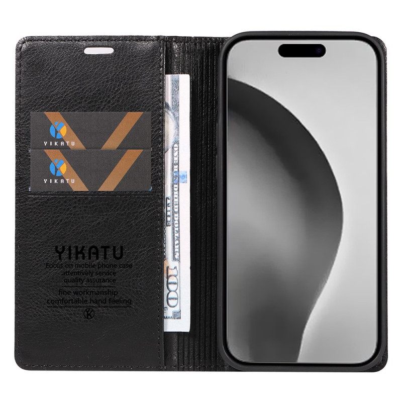 Δερματινη Θηκη iPhone 16 Pro Max Vintage Yikatu Σιλικόνης