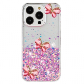 Κάλυμμα iPhone 16 Pro Max Εφέ Φωτός 3d Butterflies Σιλικόνης