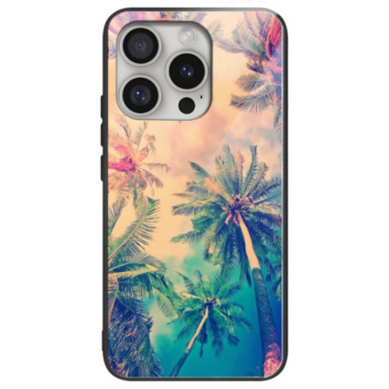 Κάλυμμα iPhone 16 Pro Max Palm Tree Tempered Glass