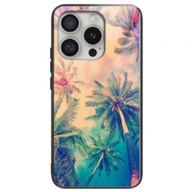 Κάλυμμα iPhone 16 Pro Max Palm Tree Tempered Glass