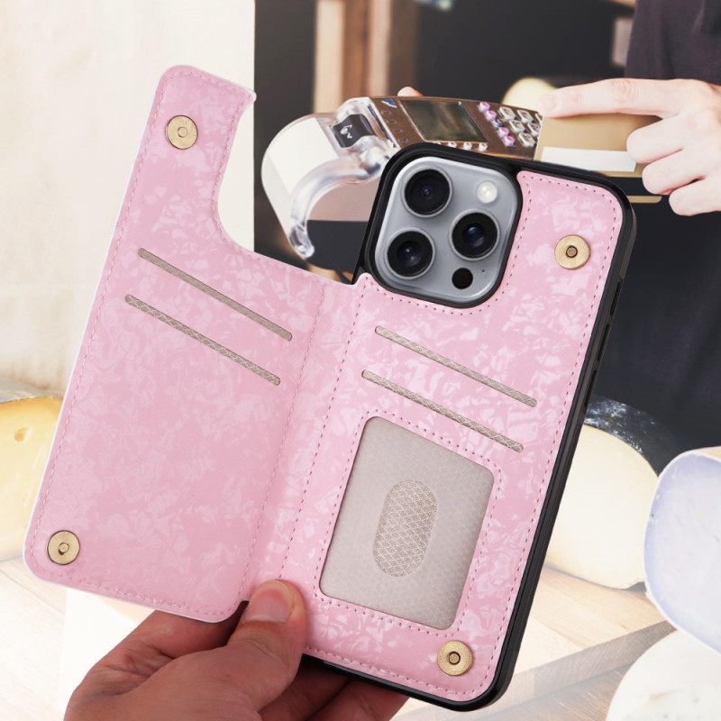 Κάλυμμα iPhone 16 Pro Max Rfid Blocking Floral Card Holder