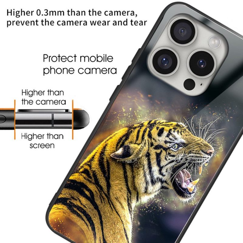 Κάλυμμα iPhone 16 Pro Max Roaring Tiger Tempered Glass