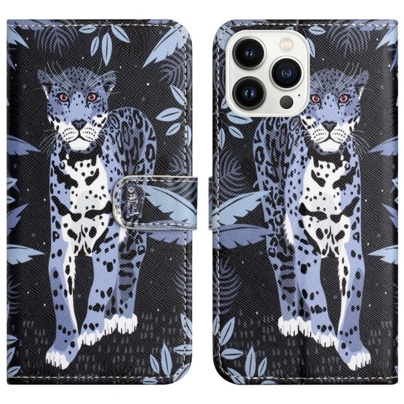 Θηκη Κινητου iPhone 16 Pro Max Θήκες Κινητών Leopard Print Strappy