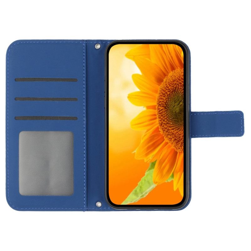 Θηκη Κινητου iPhone 16 Pro Max Θήκες Κινητών Λουράκι Ώμου Sunflower Print