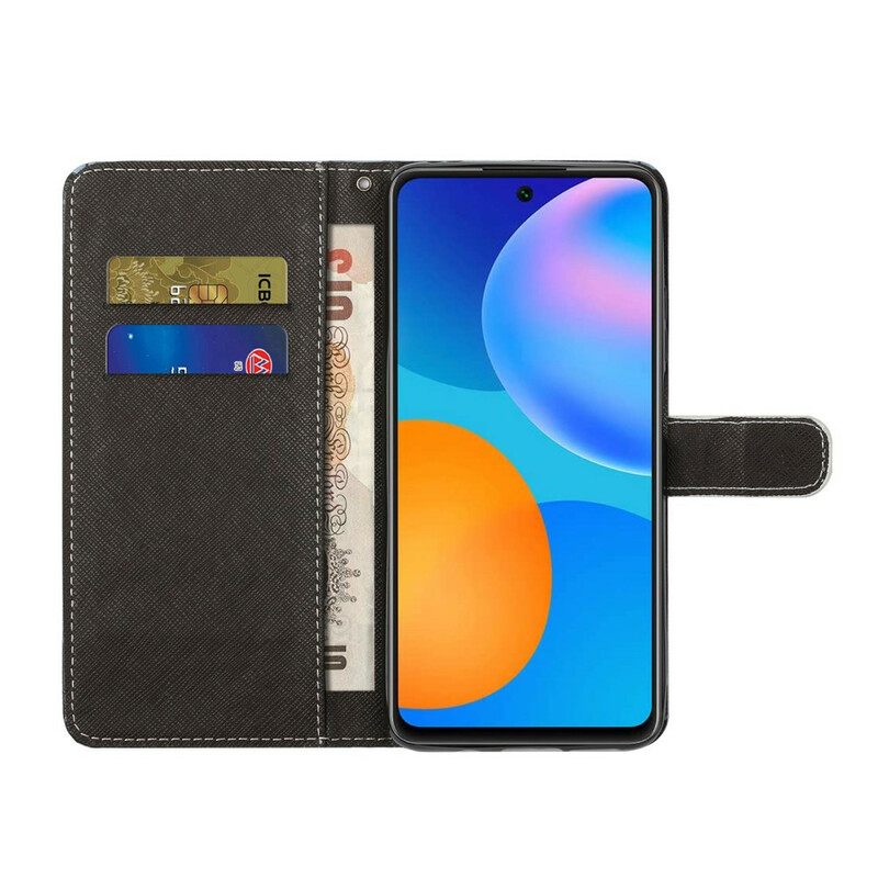 δερματινη θηκη Xiaomi Redmi Note 10 5G με κορδονι Strappy Leopard