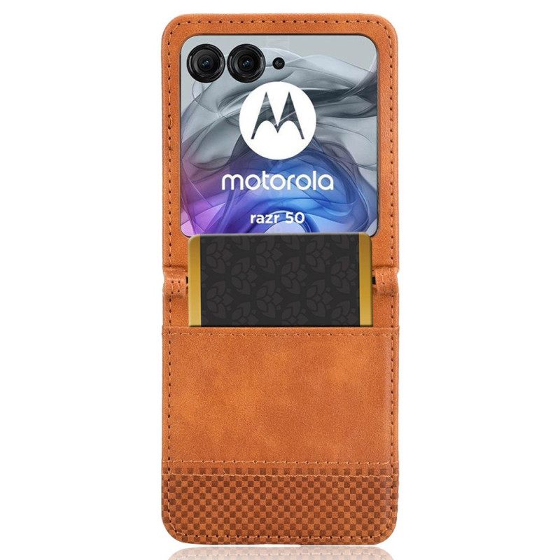 Κάλυμμα Motorola Razr 50 Κάτοχος Κάρτας Vintaga Frieze