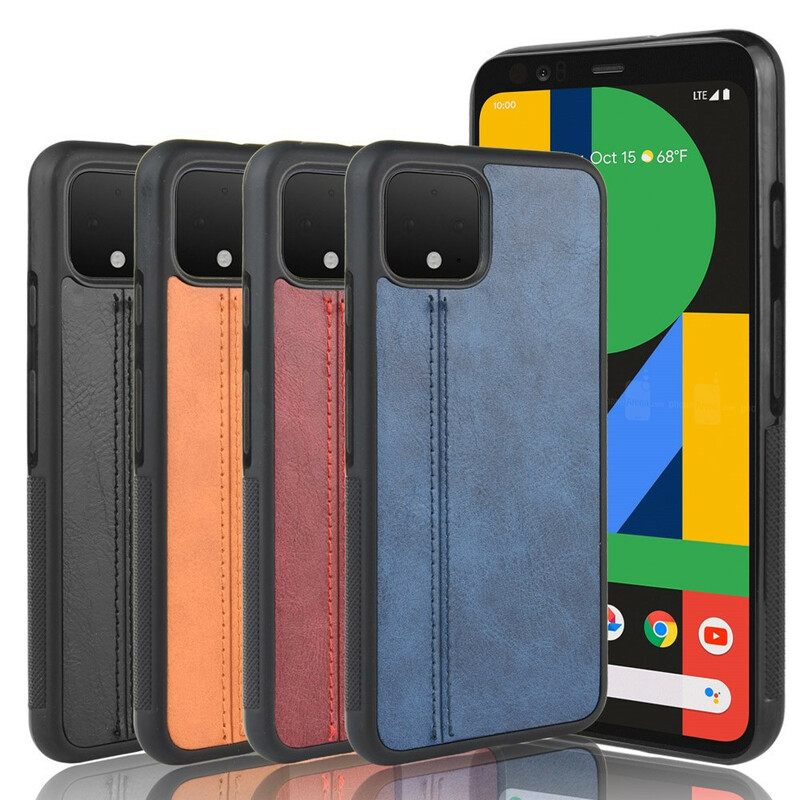 Θήκη Google Pixel 4 Couture Δερμάτινο Εφέ