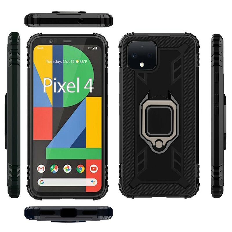 Θήκη Google Pixel 4 Δαχτυλίδι Και Ίνες Άνθρακα