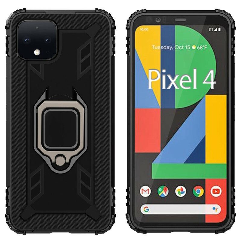 Θήκη Google Pixel 4 Δαχτυλίδι Και Ίνες Άνθρακα