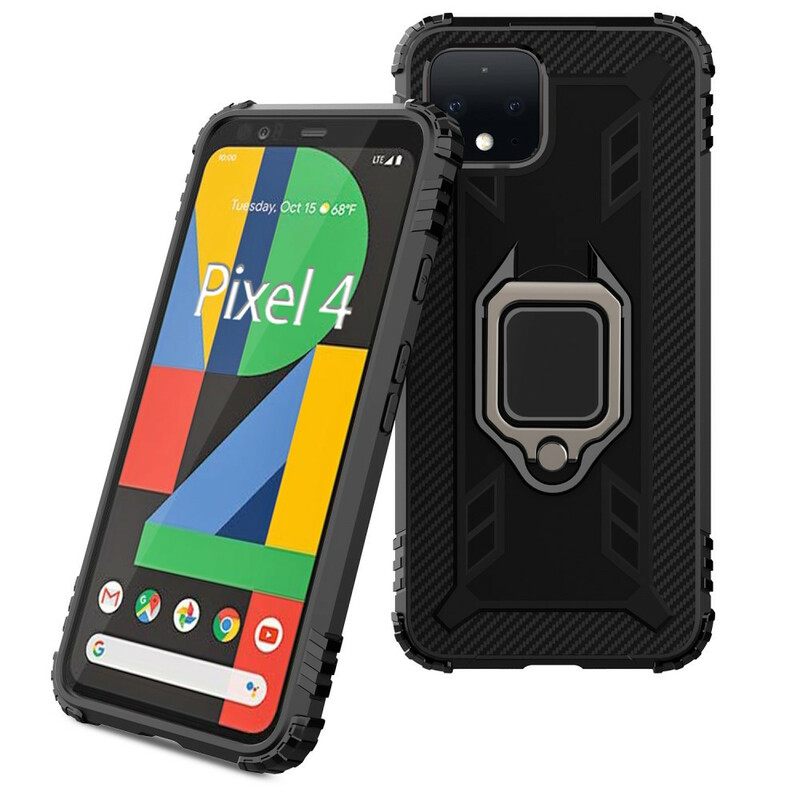 Θήκη Google Pixel 4 Δαχτυλίδι Και Ίνες Άνθρακα